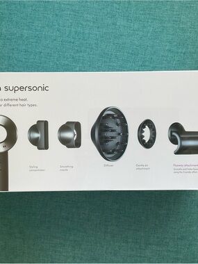 Dyson Supersonic Hair Dryer Attachments Set in Silver and Black